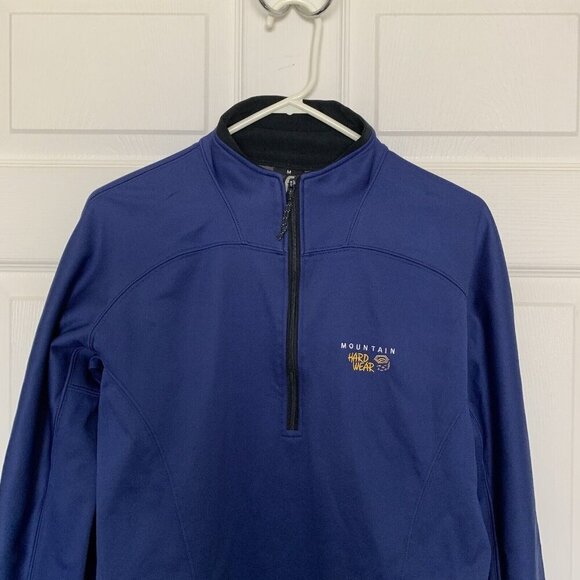 Mountain Hardwear Jacket Women’s Blue Outdoor Soft Shell Quarter Zip Vintage - Picture 2 of 12
